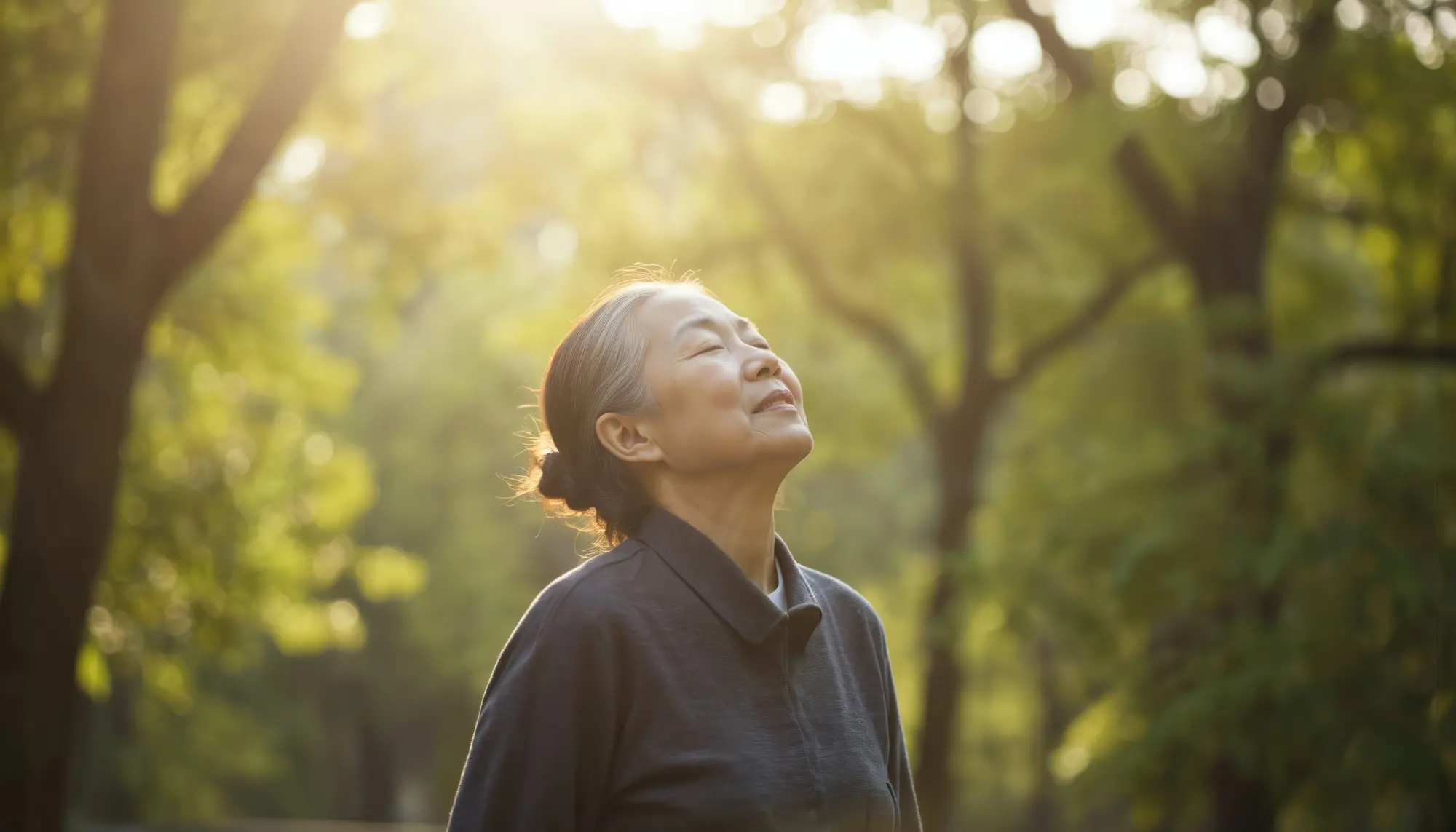 Old age women enjoying nature and feeling well after Half-Day Healing Intensives & Retreats at Transformation Health Services in Virginia Beach, VA